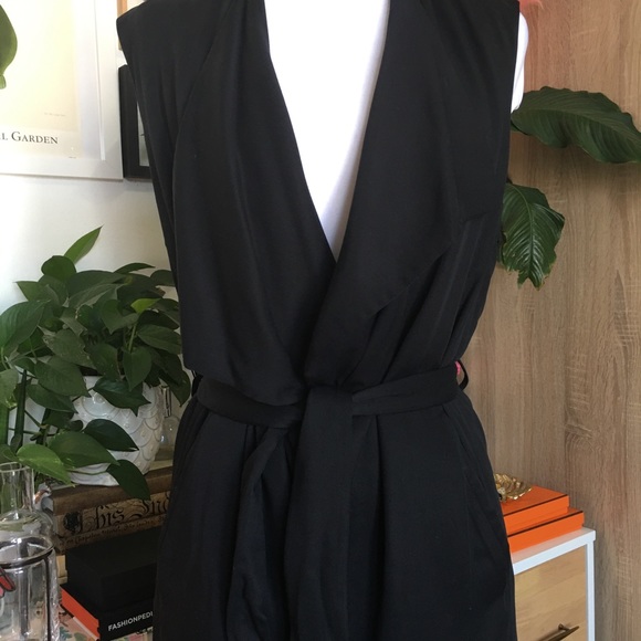 All Saints Hace Sleeveless Trench Black US 2 - Picture 8 of 11
